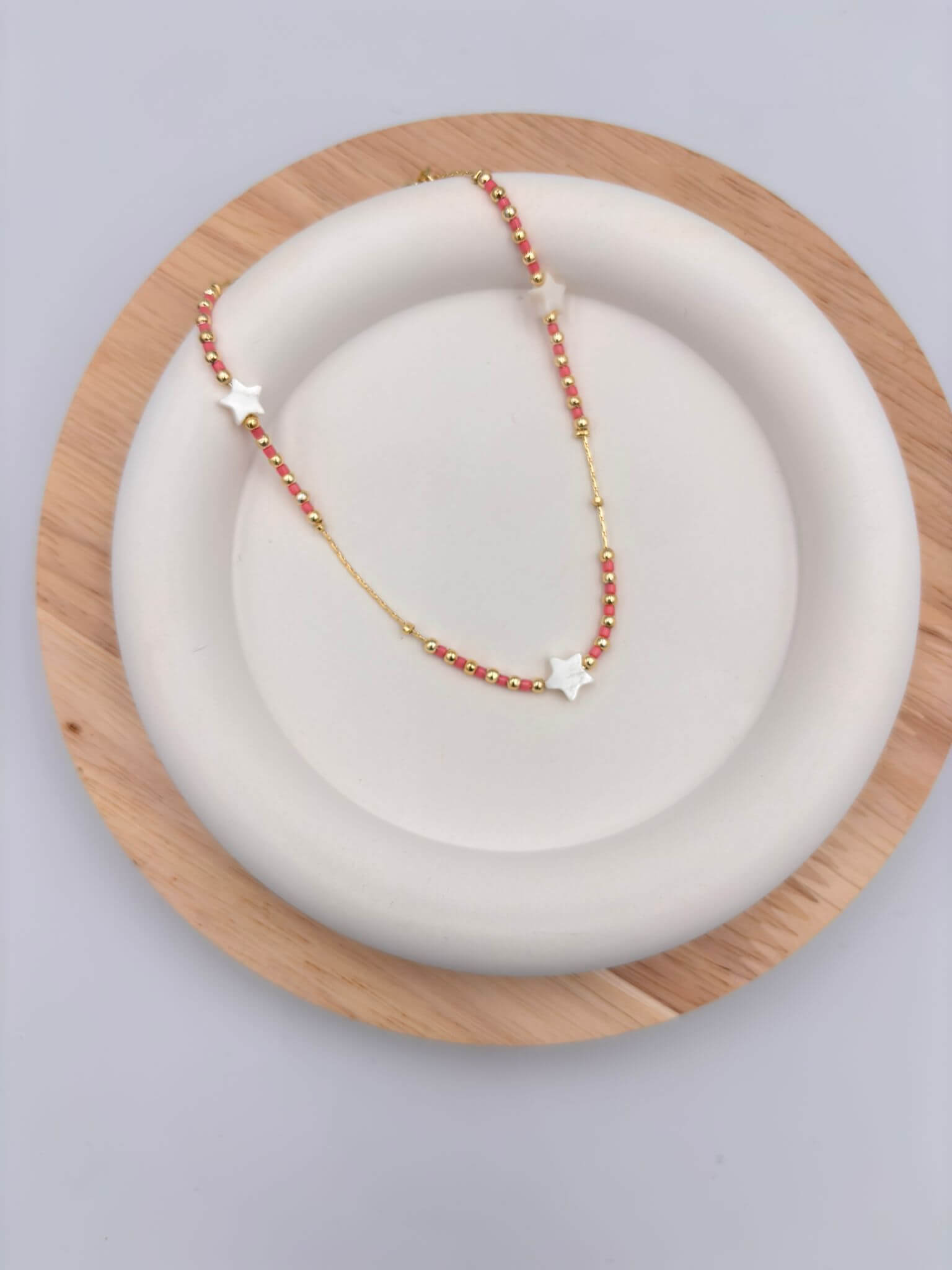 PEMBE-GOLD BONCUKLU YILDIZ DETAYLI HALHAL